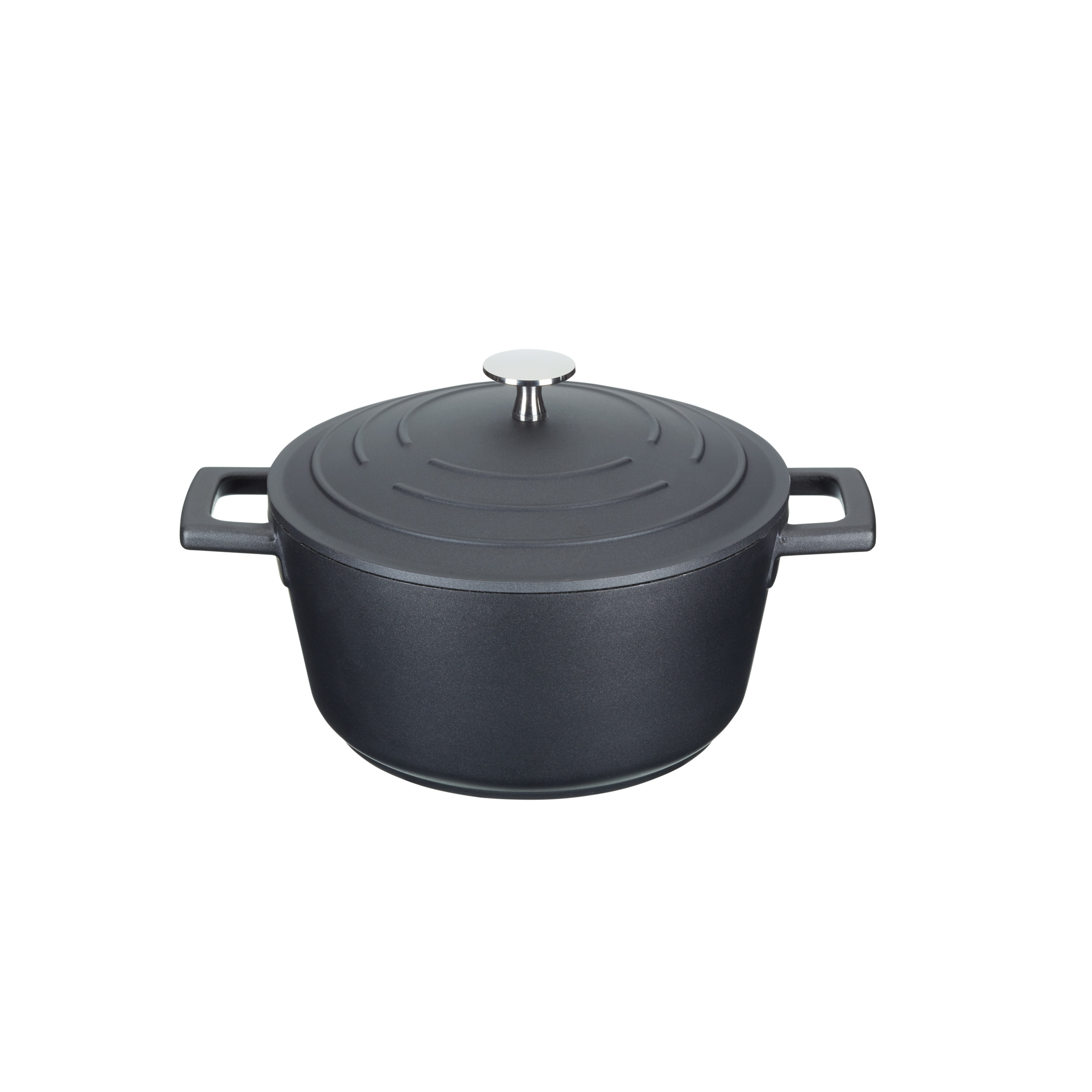 Masterclass Cast Aluminium 2.5 Litre Casserole Dish - Black