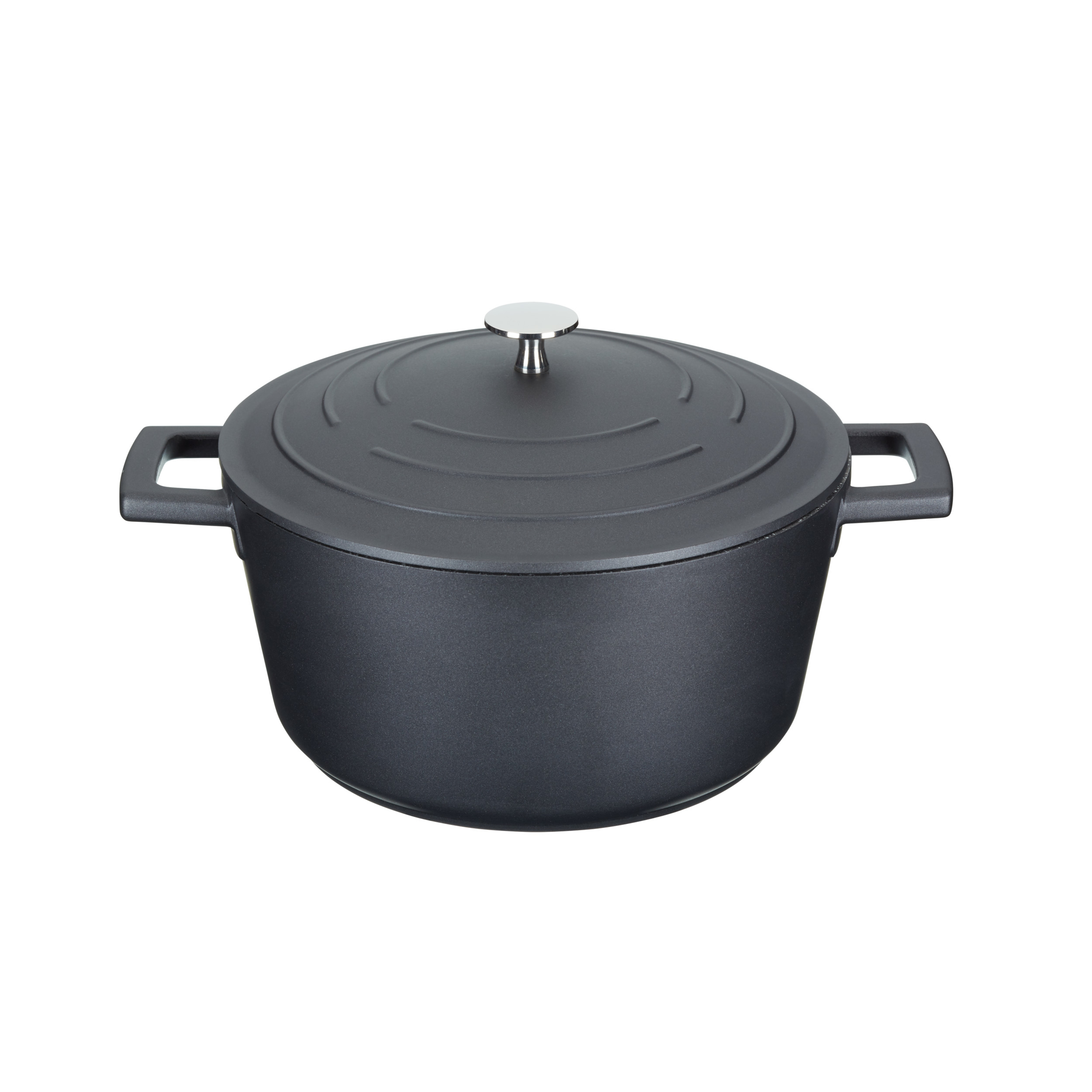 Masterclass Cast Aluminium 4 Litre Casserole Dish - Black