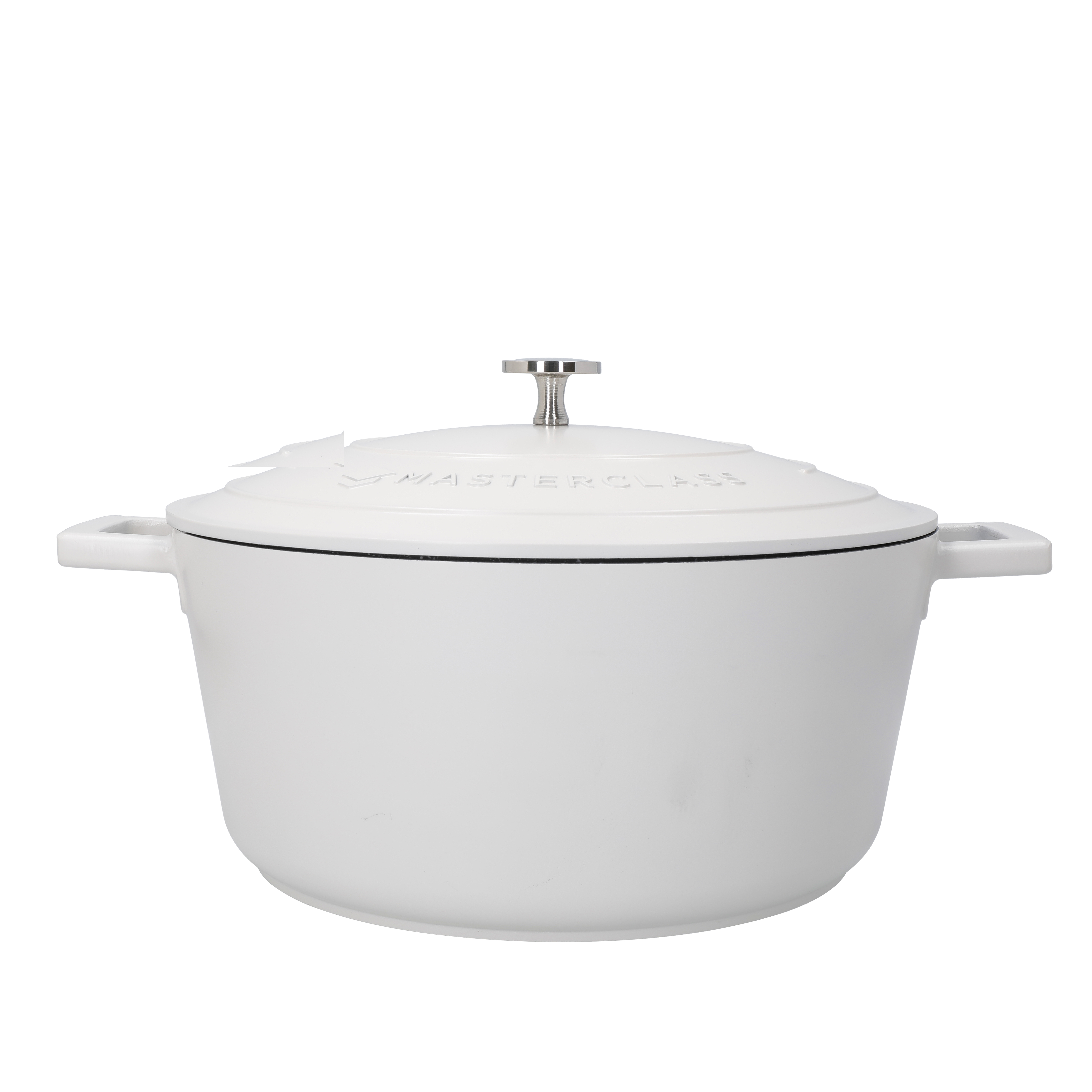 Masterclass Cast Aluminium 5 Litre Casserole Dish - Cream