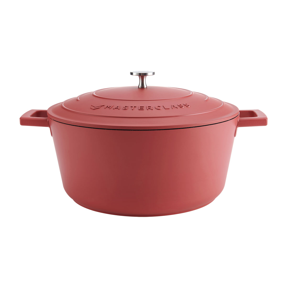 Masterclass Cast Aluminium 5 Litre Casserole Dish - Red
