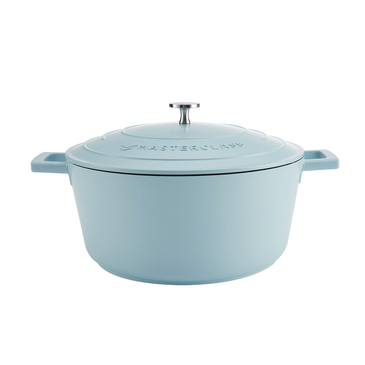 Masterclass Cast Aluminium 5 Litre Casserole Dish - Sky Blue