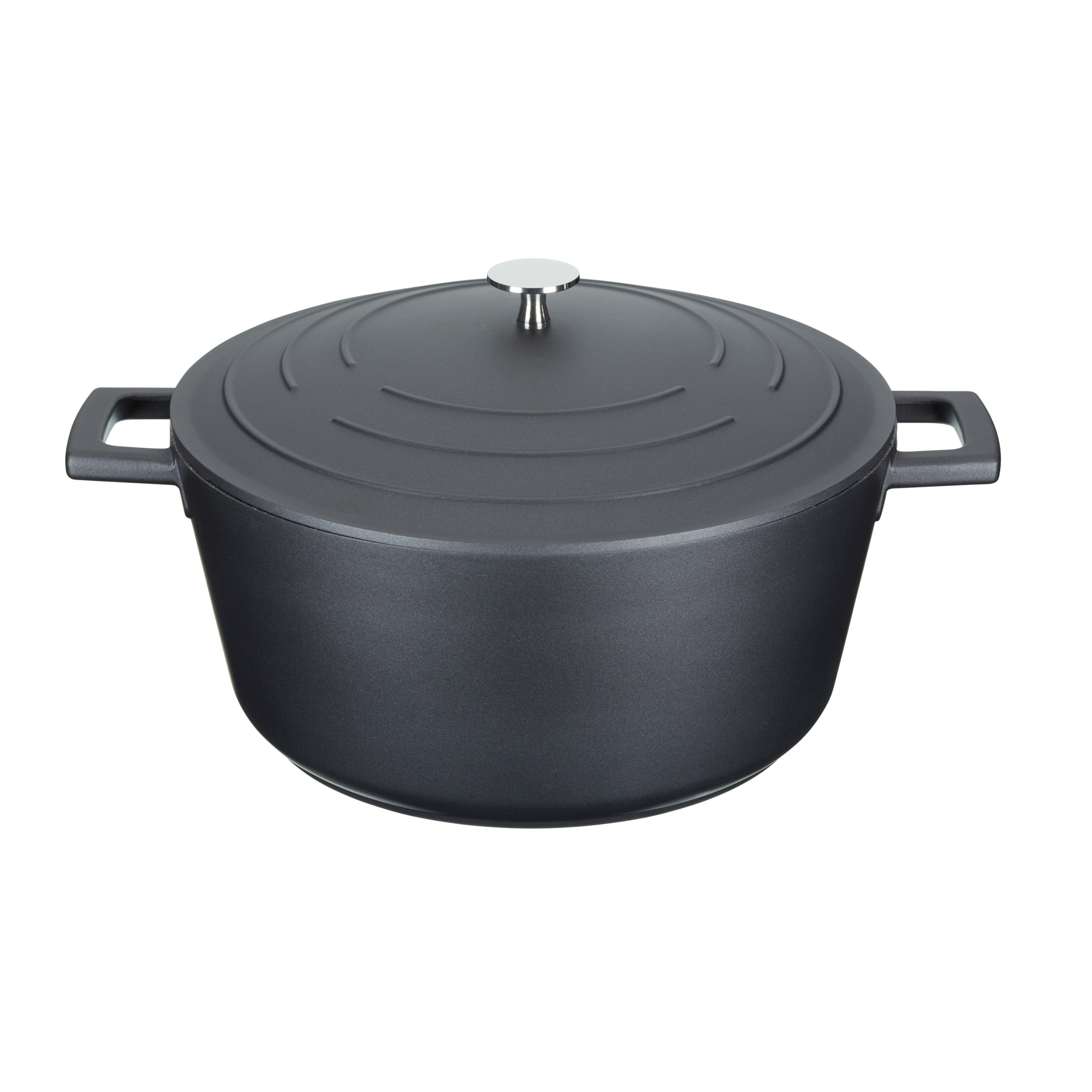 Masterclass Cast Aluminium 5 Litre Casserole Dish - Black