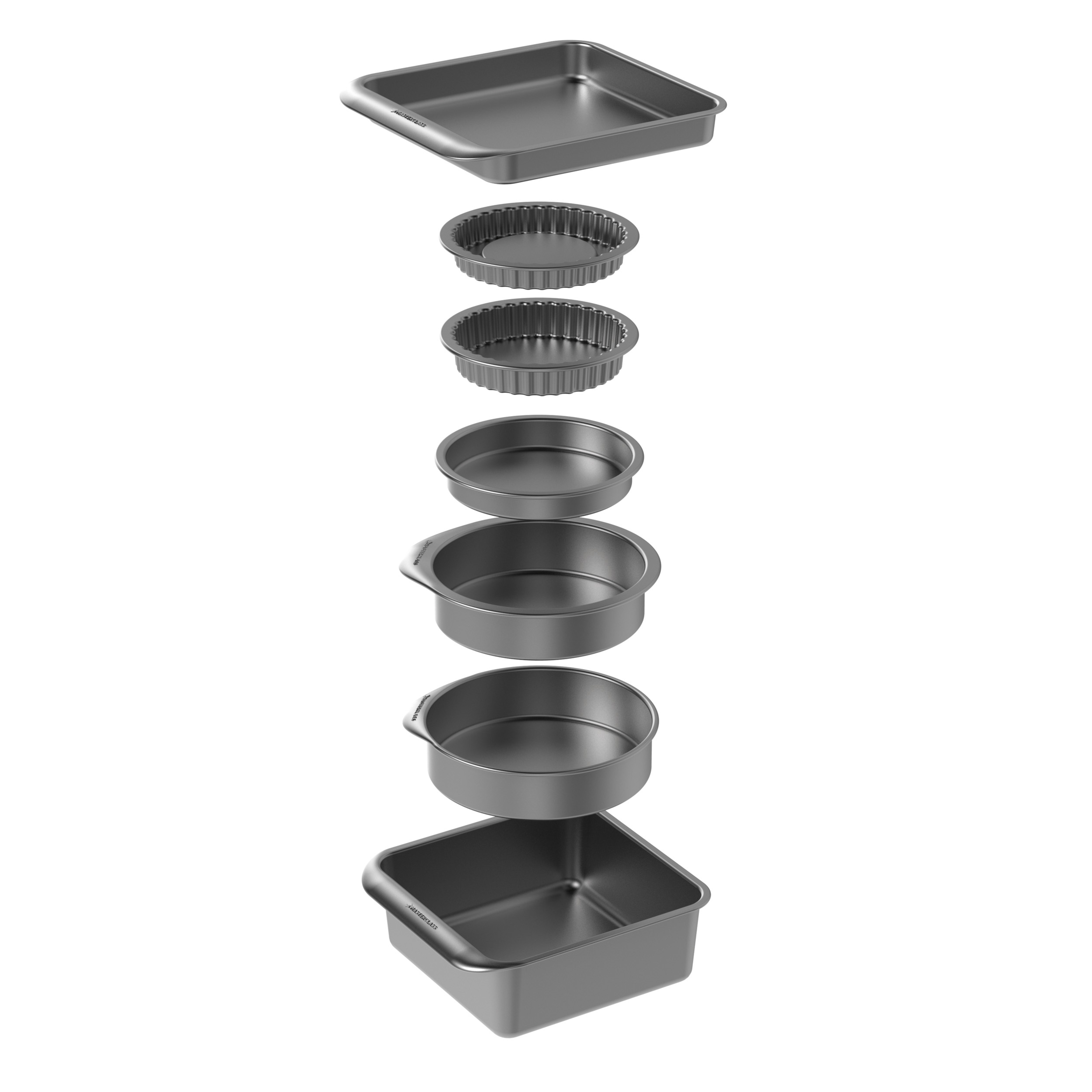 Masterclass Smart Space 7 Piece Stacking Non-Stick Cake Baking & Roasting Set