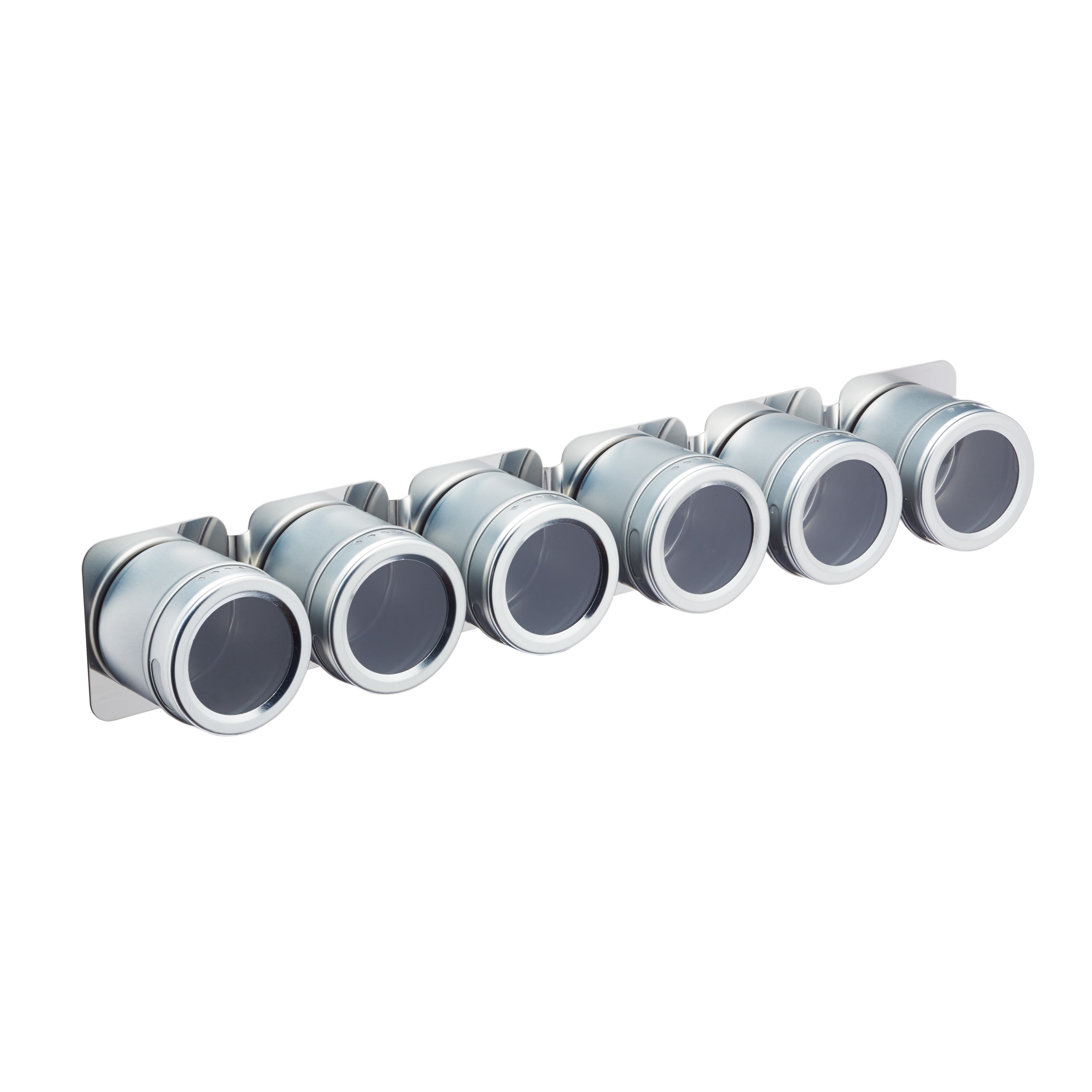 Masterclass Stainless Steel 6 Jar Magnetic Spice Rack