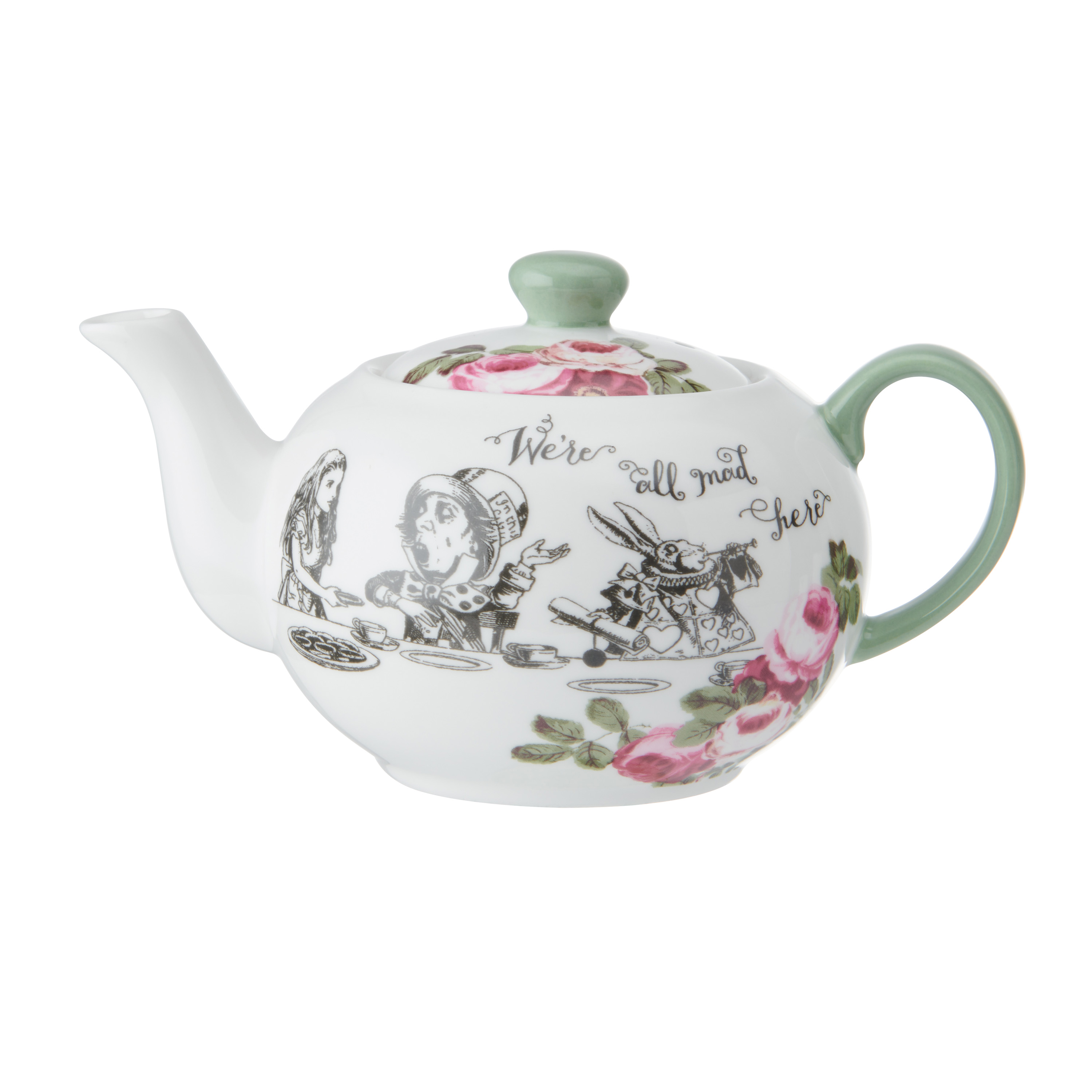 Victoria & Albert Alice in Wonderland 400ml Bone China Teapot