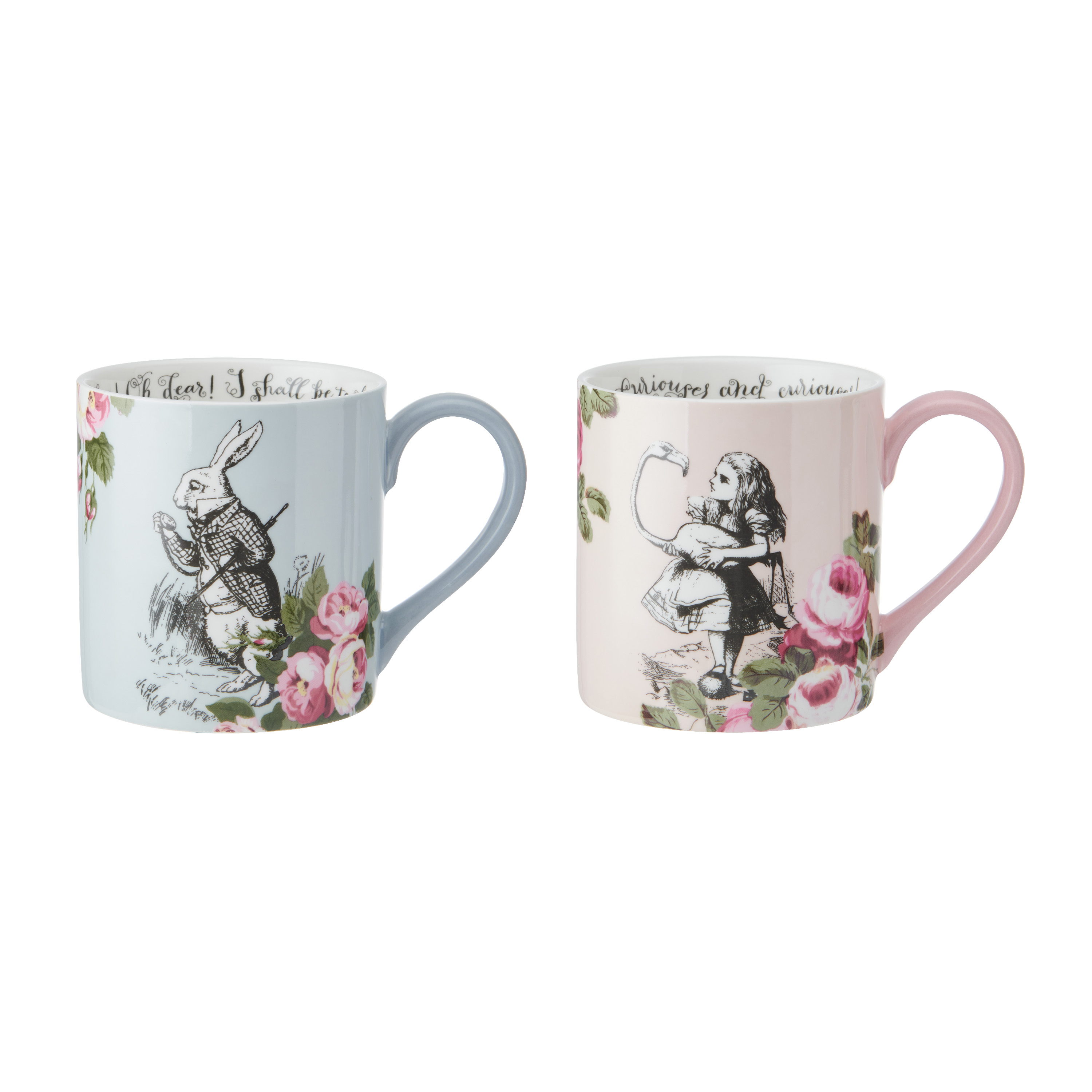 Victoria & Albert Alice in Wonderland 380ml Bone China His & Hers Mugs