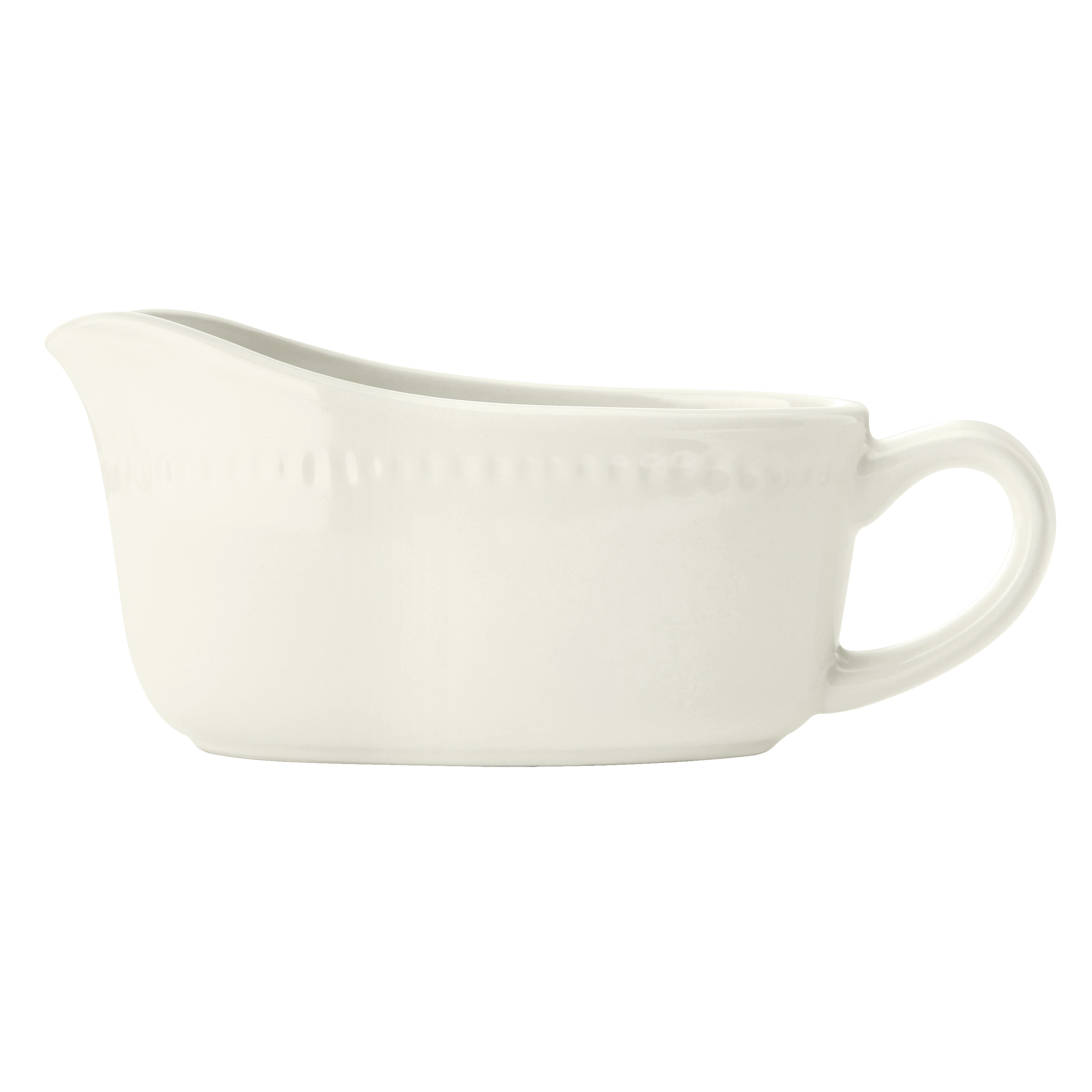 Mikasa Cranborne Stoneware 300ml Sauce Boat - White