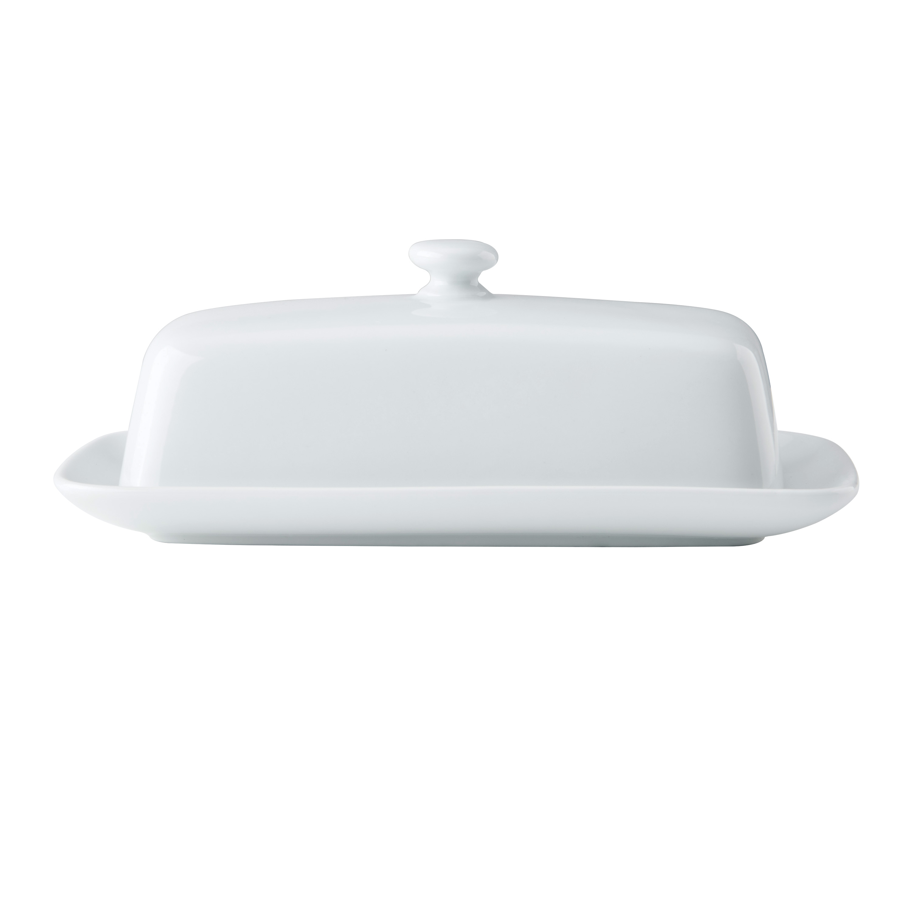 Mikasa Chalk Porcelain 21cm Butter Dish - White