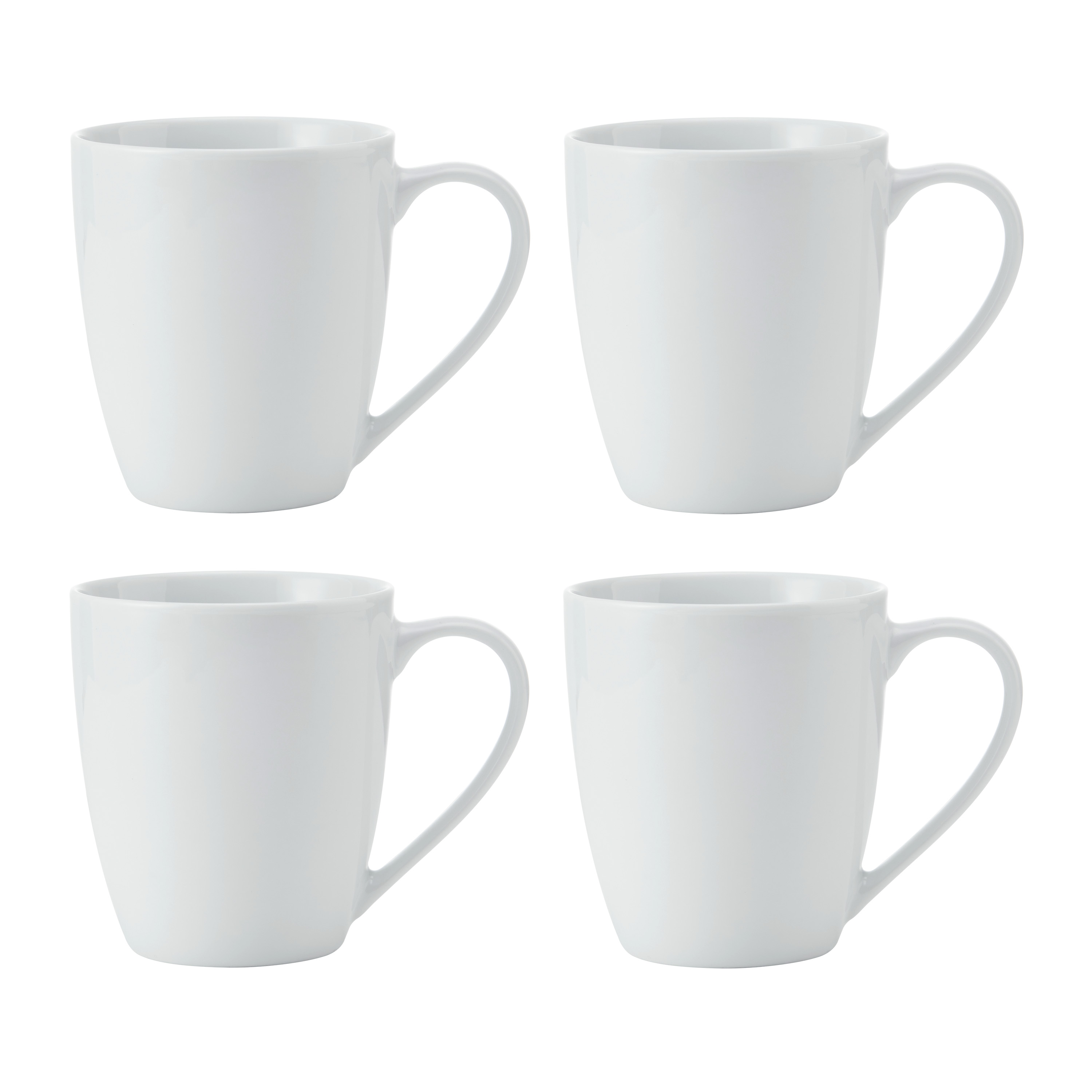 Mikasa 4 x Chalk Porcelain Mugs - White