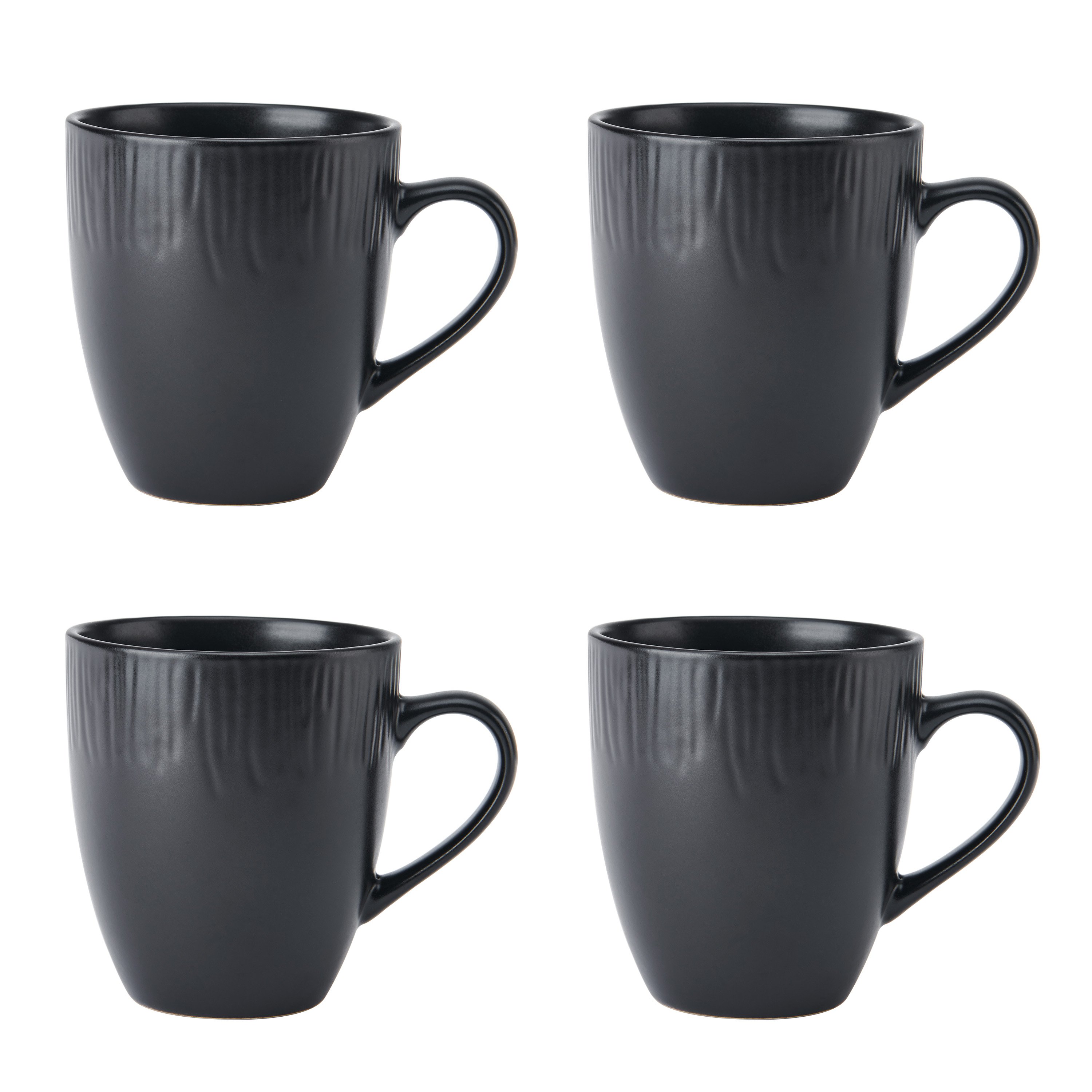 Mikasa 4 x Jardin Stoneware Mugs - Midnight