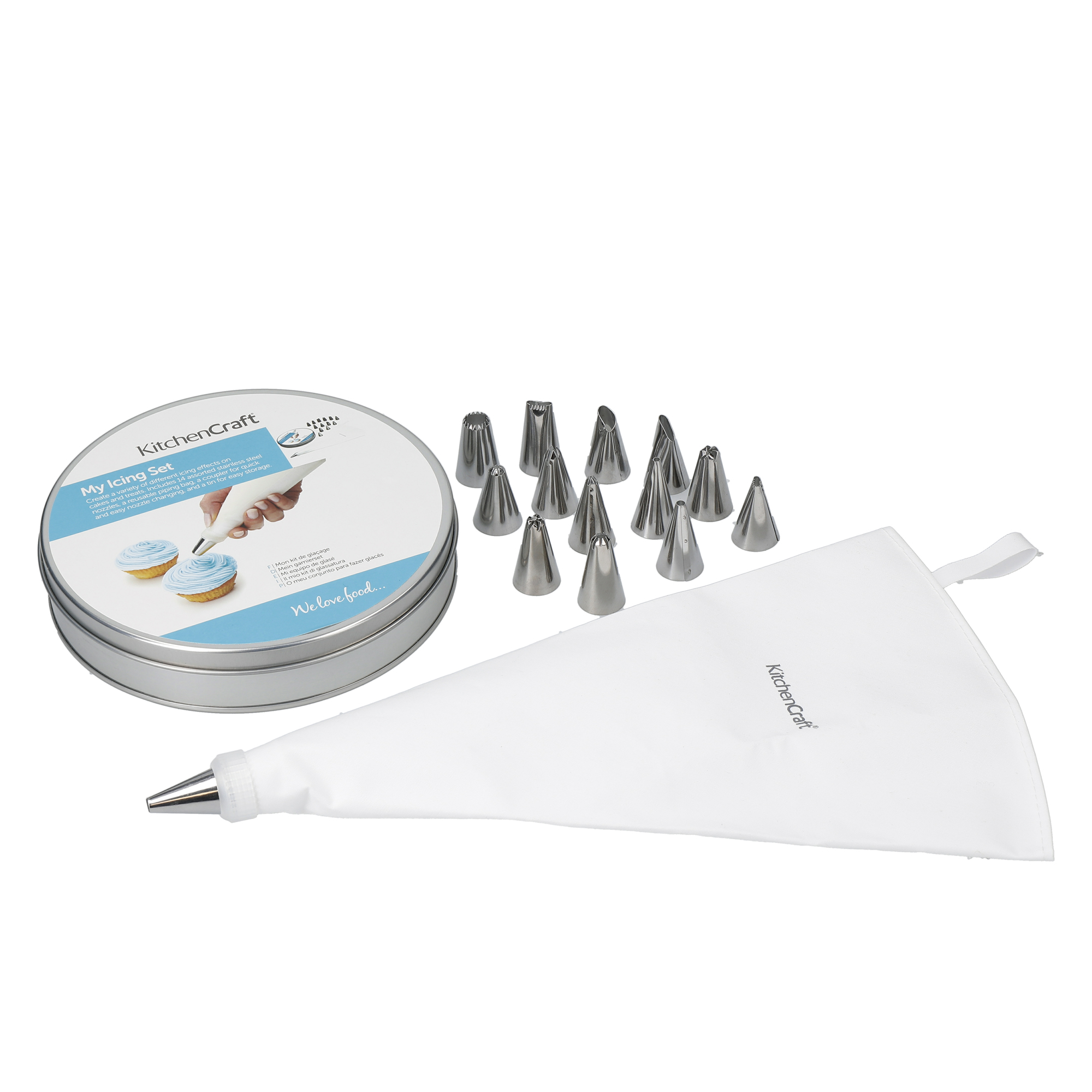 KitchenCraft Sweetly Does It 16 Piece Icing Set