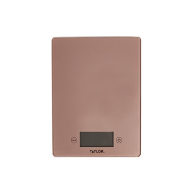 Taylor Pro Glass 5kg Digital Kitchen Scales - Rose Gold