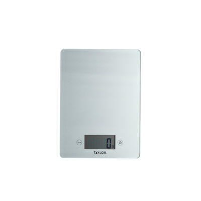 Taylor Pro Glass 5kg Digital Kitchen Scales - Silver
