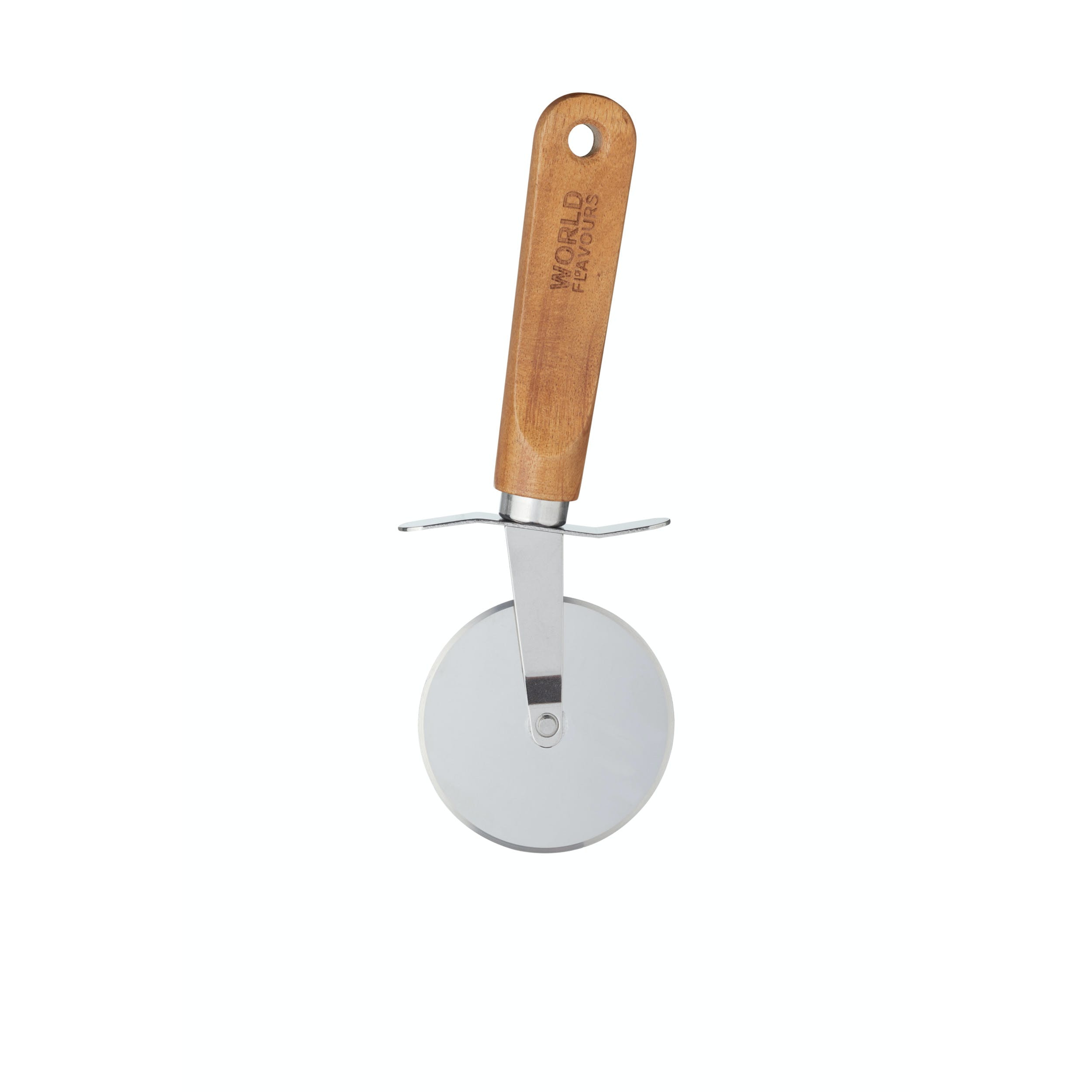 KitchenCraft World of Flavours Italian Wood Handled Pizza Cutter