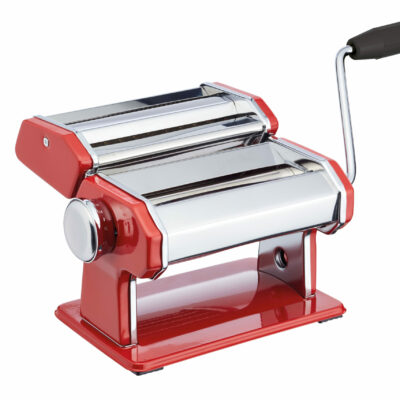 KitchenCraft World of Flavours Stainless Steel Pasta Making Machine - Red