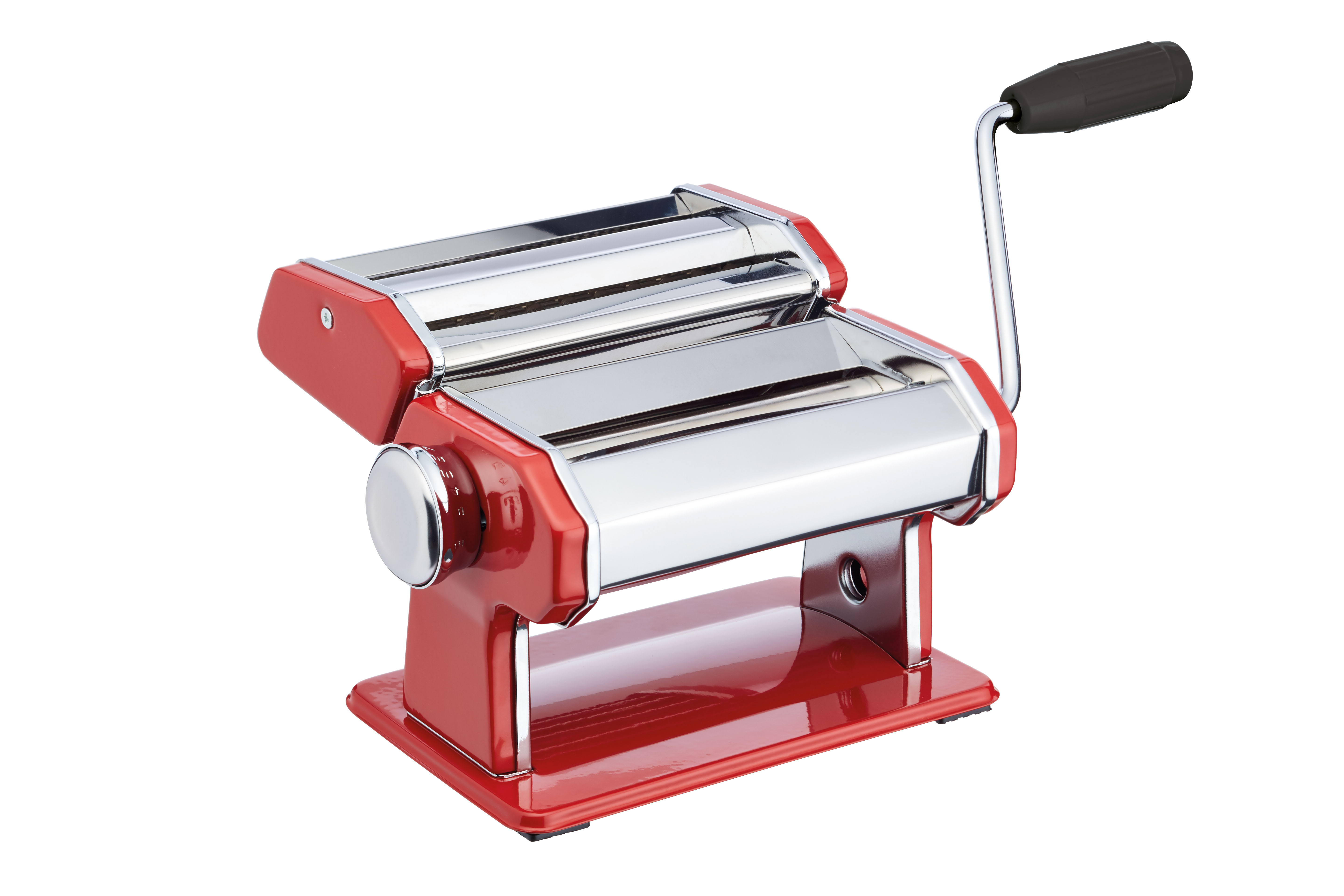 KitchenCraft World of Flavours Stainless Steel Pasta Making Machine - Red