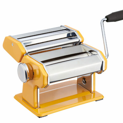 KitchenCraft World of Flavours Stainless Steel Pasta Making Machine - Yellow