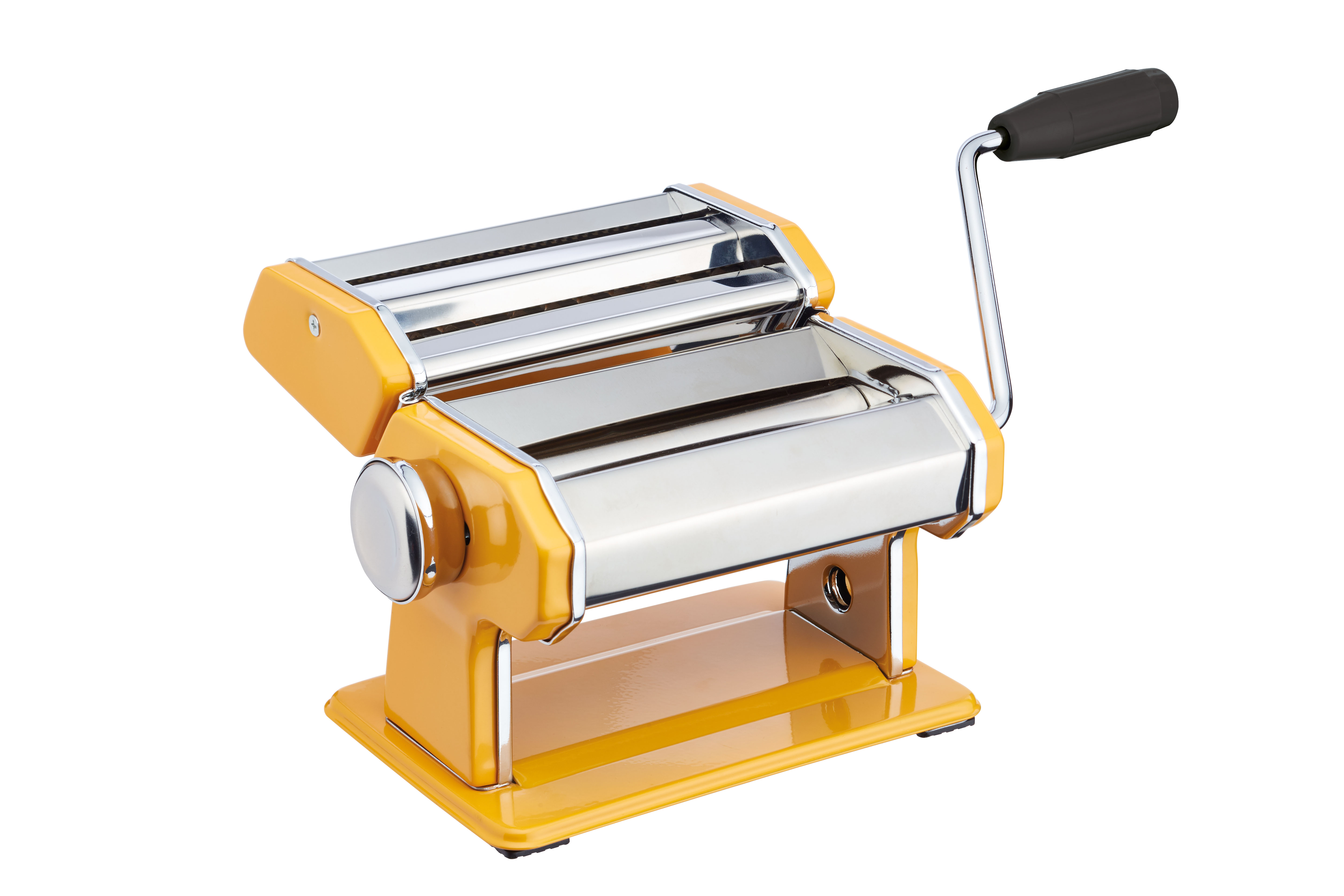 KitchenCraft World of Flavours Stainless Steel Pasta Making Machine - Yellow