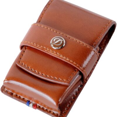 S.T. Dupont Elysee Ligne 2 Leather Lighter Case - Brown