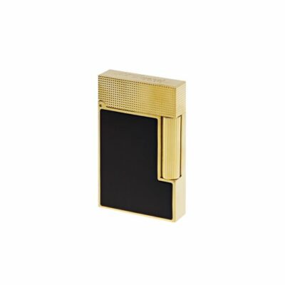 S.T. Dupont Diamond Head Ligne 2 Lighter - Matte Black & Yellow Gold